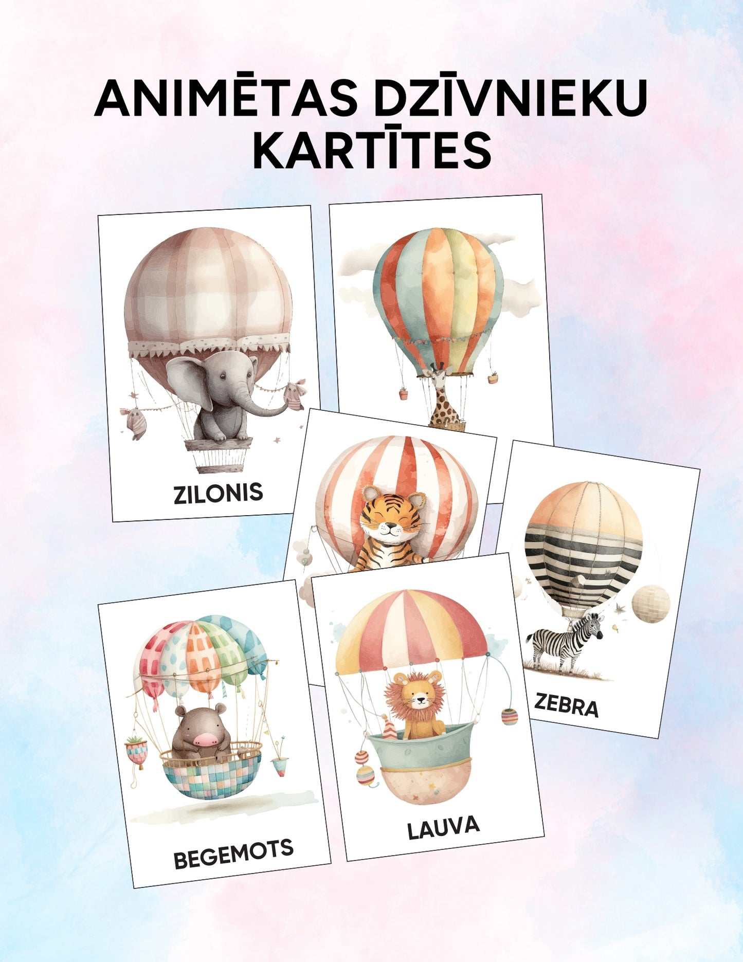 Animētas dzīvnieku kartītes