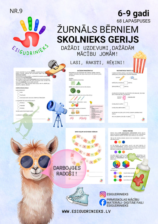 Žurnāls Nr. 9 “SKOLNIEKS GERIJS” 6-9 gadi