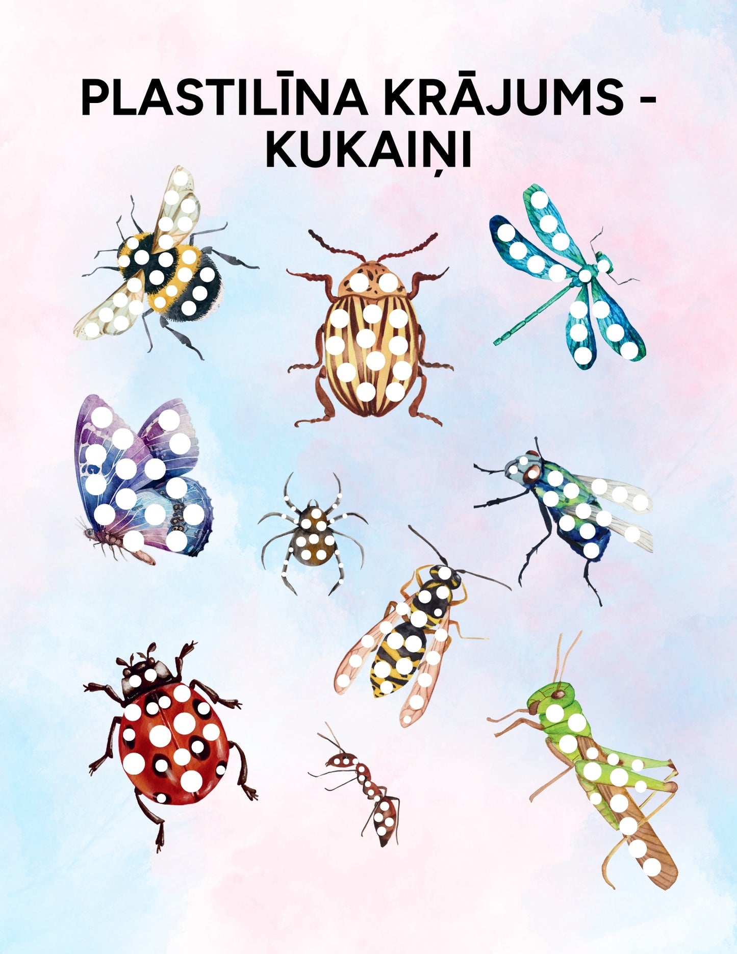 Plastilīna krājums - kukaiņi